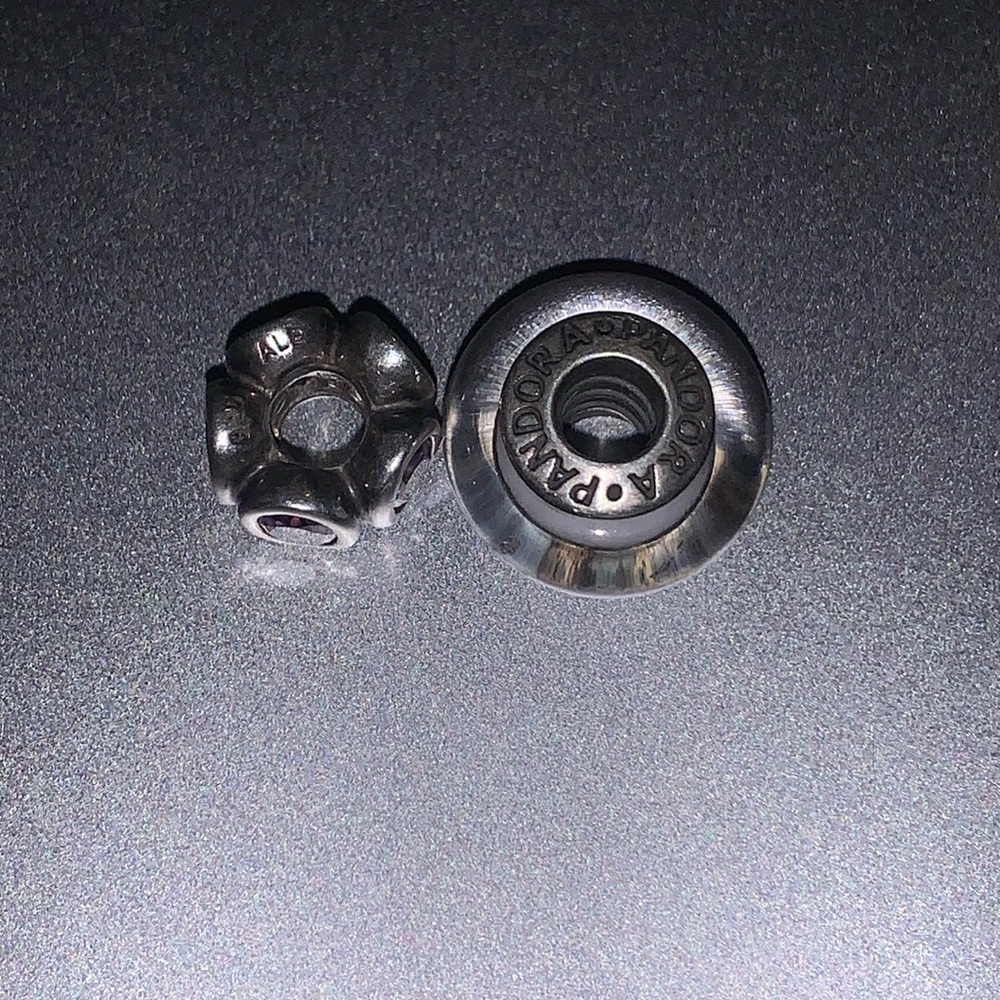Set of 2 Pandora silver Charms